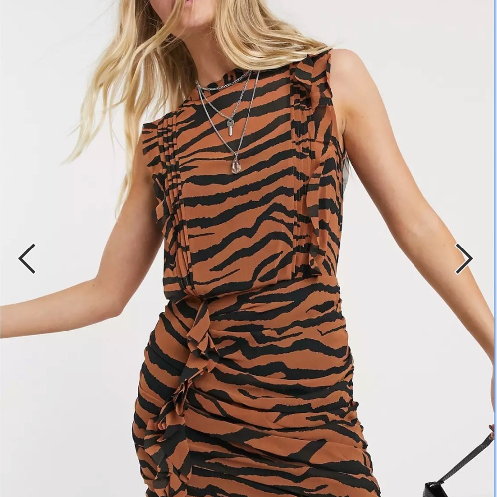 Zebra Print Sleeveless Dress